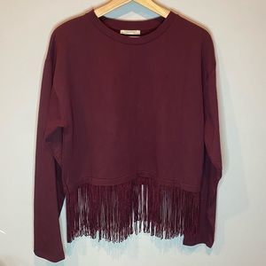 Zara Sweater with Fringe Hem